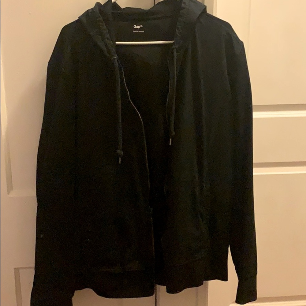 Like new black gap rain resistant zip up hoodie